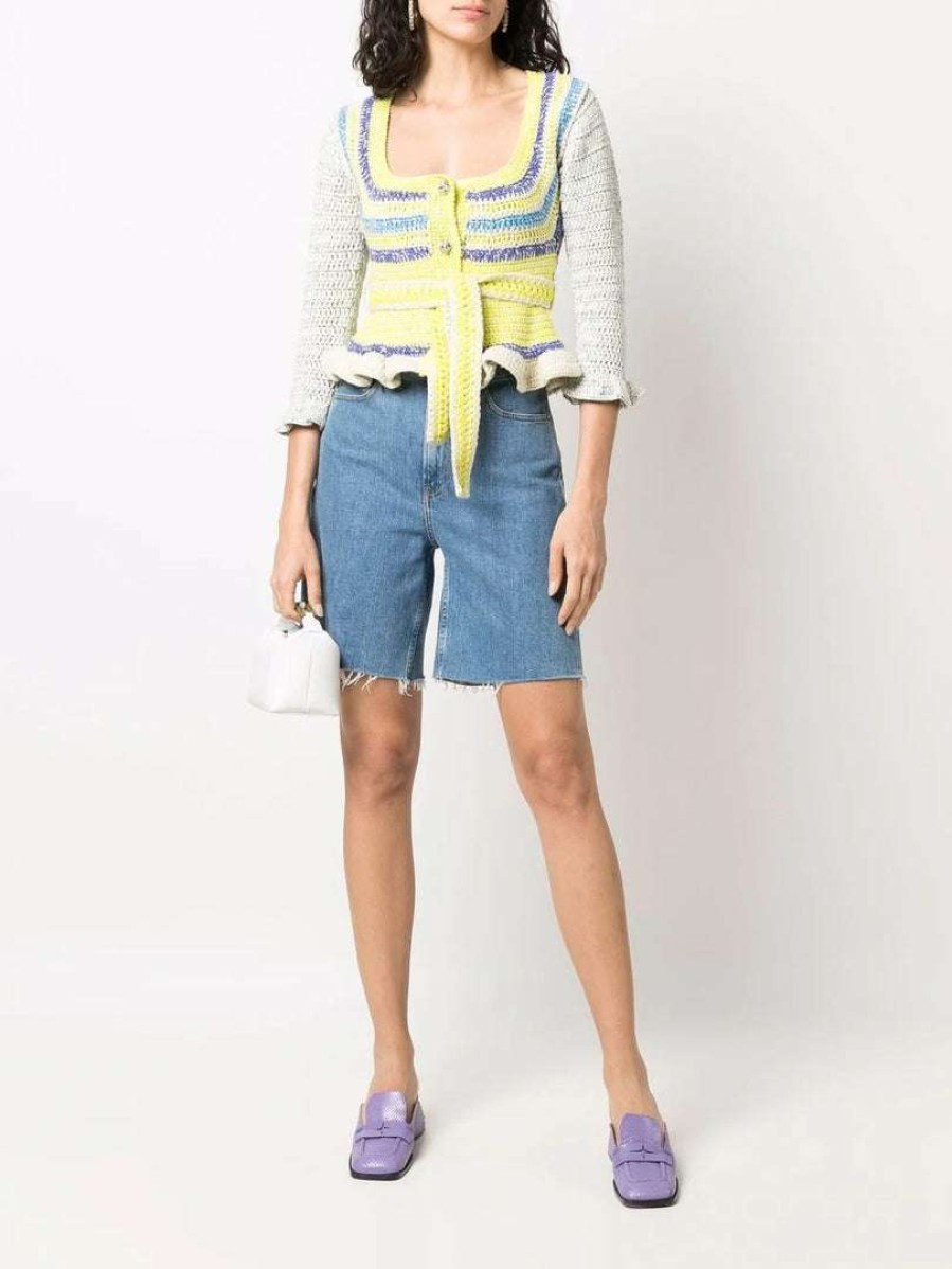 Clothing * | Ganni 'Belted Crochet Cardigan'