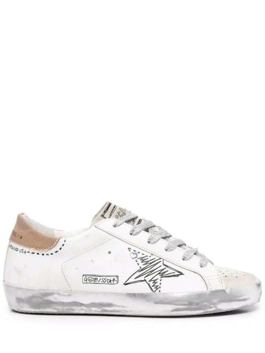 Shoes * | Golden Goose 'Superstar Scribble Detail Trainers' Shoes