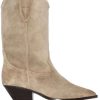 Shoes * | Isabel Marant Faded Taupe 'Duerto' Leather Boots New In