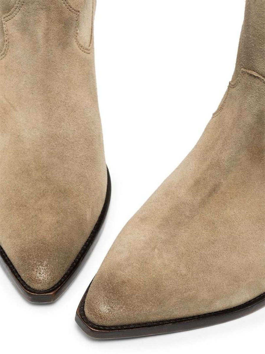 Shoes * | Isabel Marant Faded Taupe 'Duerto' Leather Boots New In