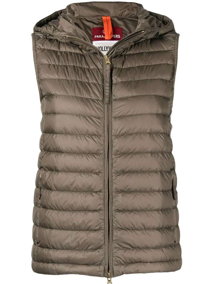 Clothing * | Parajumpers Green 'Hope' Hooded Gilet