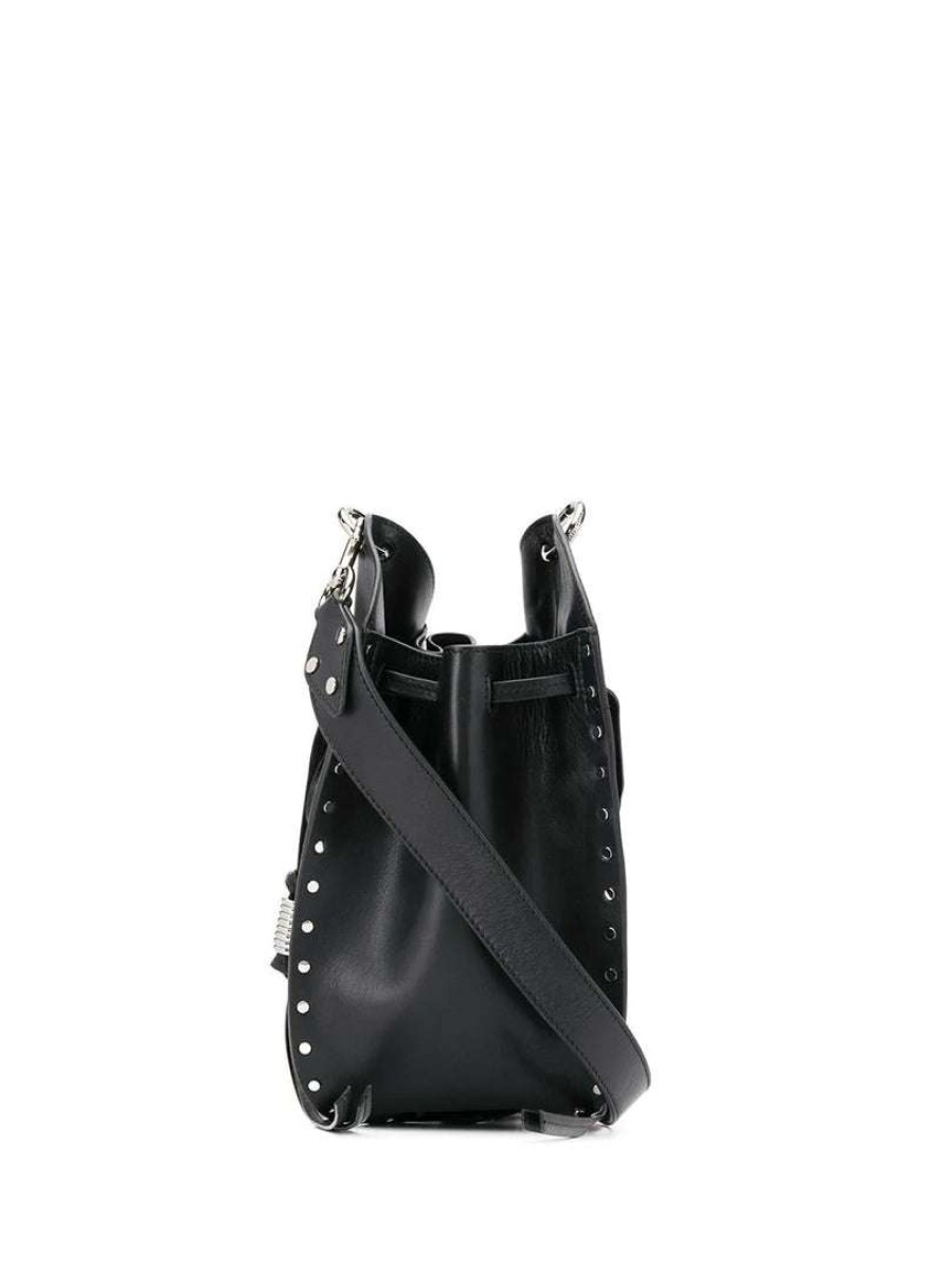 Bags * | Isabel Marant Silver Studded 'Radja' Large Bucket Bag