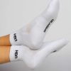 Accessories * | Soxygen Unisex White 'Ugh' Ankle Socks Accessories