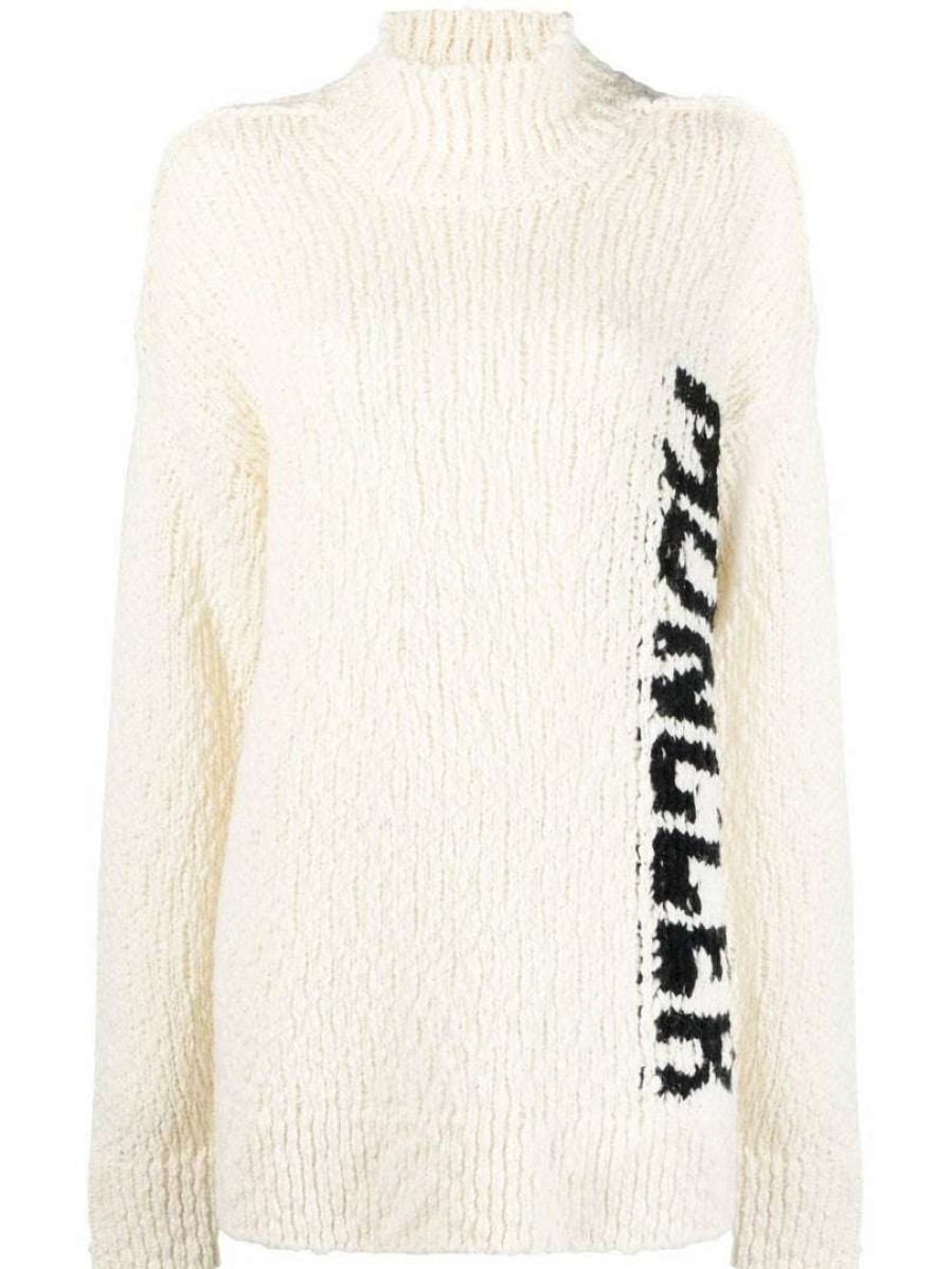 Clothing * | Moncler 'Logo-Intarsia Knitted Jumper'