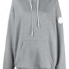 Clothing * | Moncler Grey 'Logo-Print Hoodie'