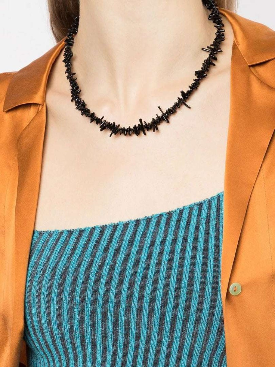 Accessories * | Anni Lu 'Black Sun Necklace'