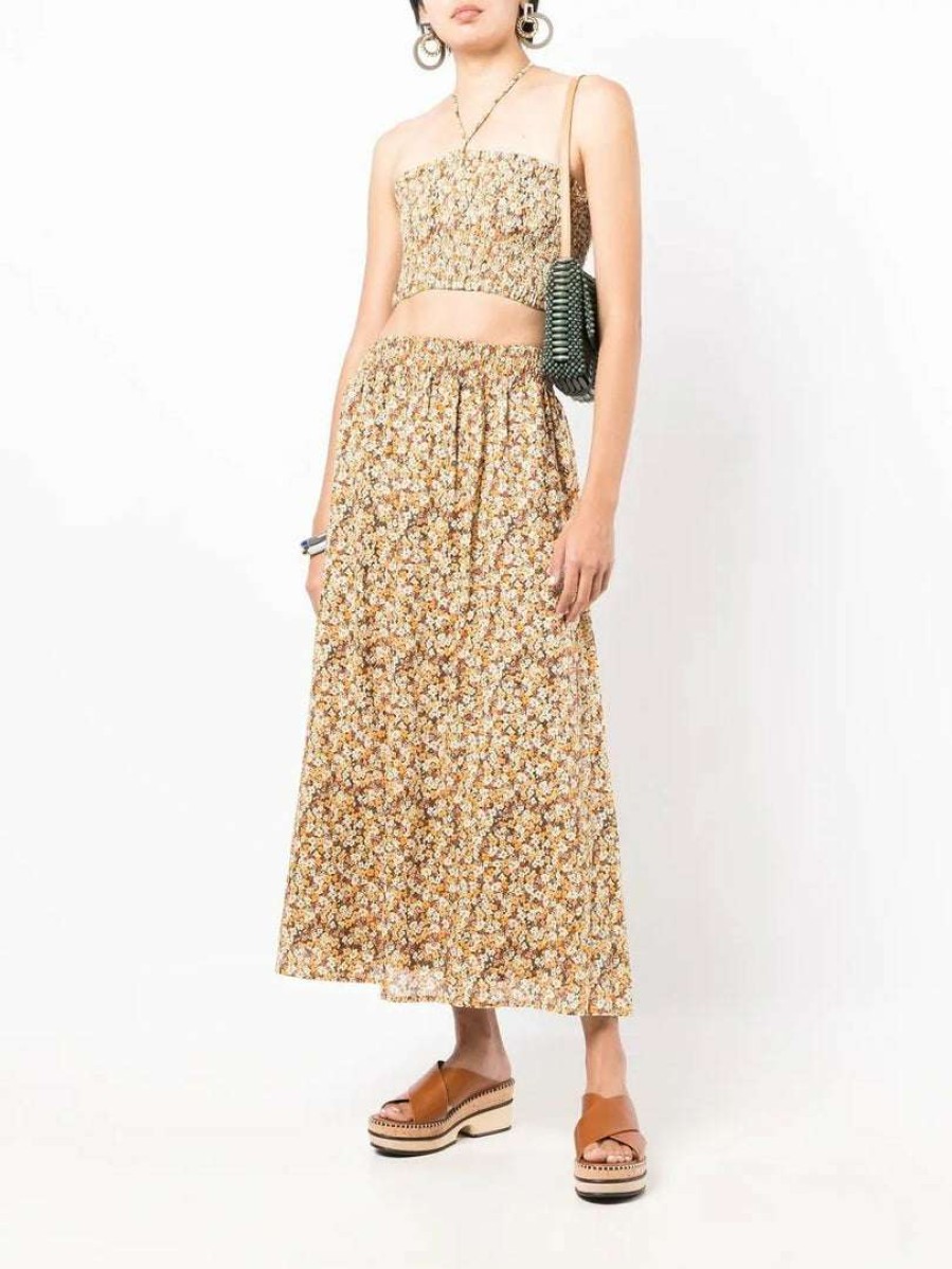 Clothing * | Faithfull The Brand Clothing 'Barletta' Floral Midi Skirt