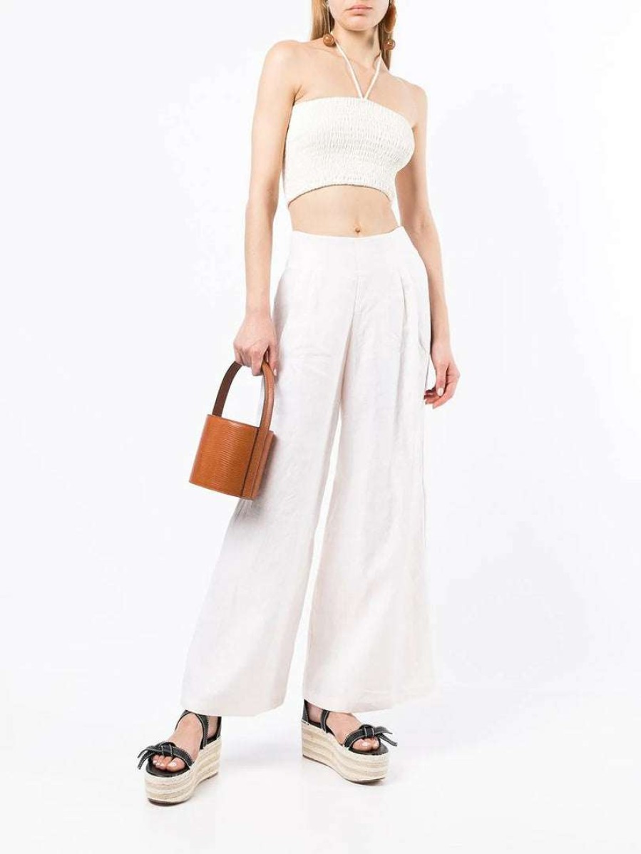 Clothing * | Faithfull The Brand Cream 'Malta' Wide Leg Trousers