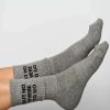 Accessories * | Soxygen Unisex Grey 'But Nowhere To Go' Classic Socks Accessories