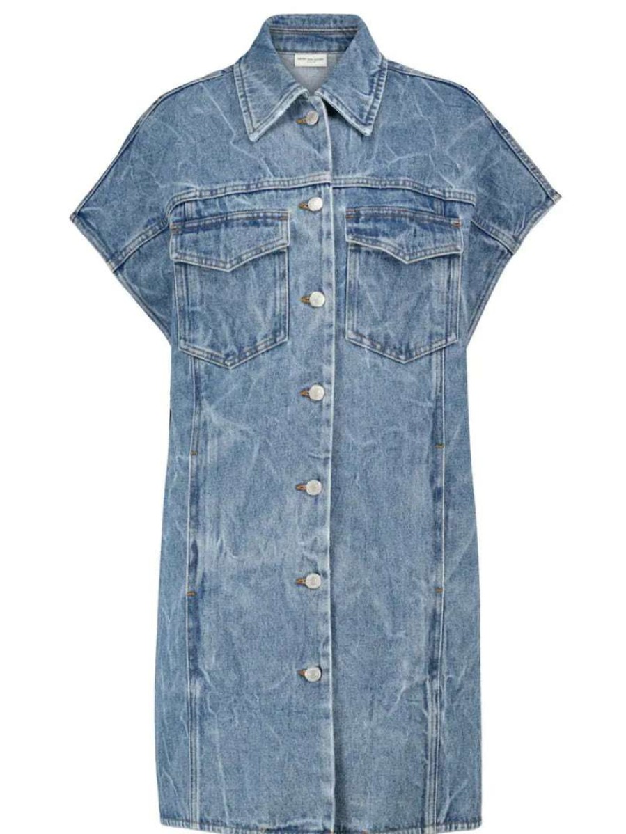 Clothing * | Dries Van Noten 'Vassie' Long Sleeveless Denim Jacket