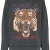 Clothing * | Anine Bing Clothing Faded Black 'Tiger Sweatshirt'