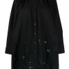 Clothing * | Ganni Black 'Broderie Anglaise Mini Shirt Dress'