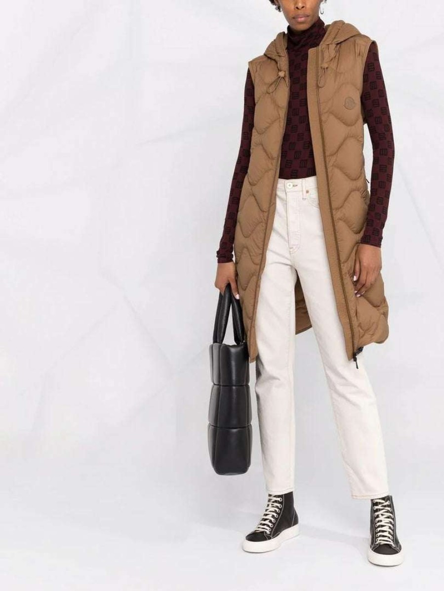 Clothing * | Moncler Brown 'Liveche' Sleeveless Coat