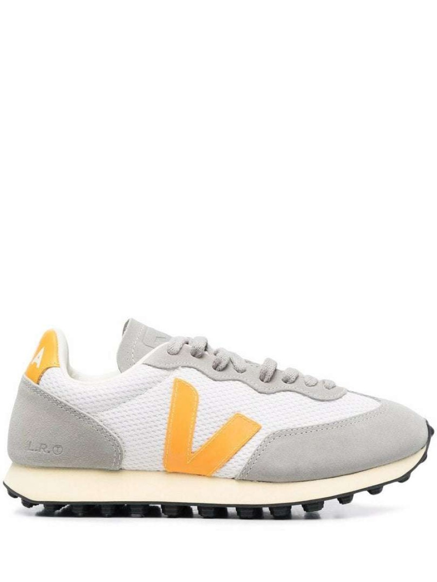 Shoes * | Veja Grey And Yellow 'Rio Branco' Suede Trainers Shoes