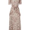 Clothing * | Rixo London Brown 'Evie' Floral Midaxi Dress