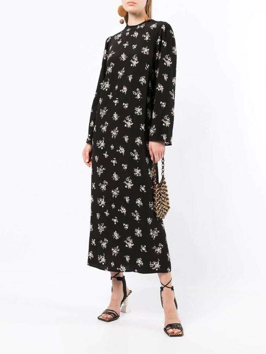 Clothing * | Rixo London 'Selena' Back Tie Floral Midi Dress