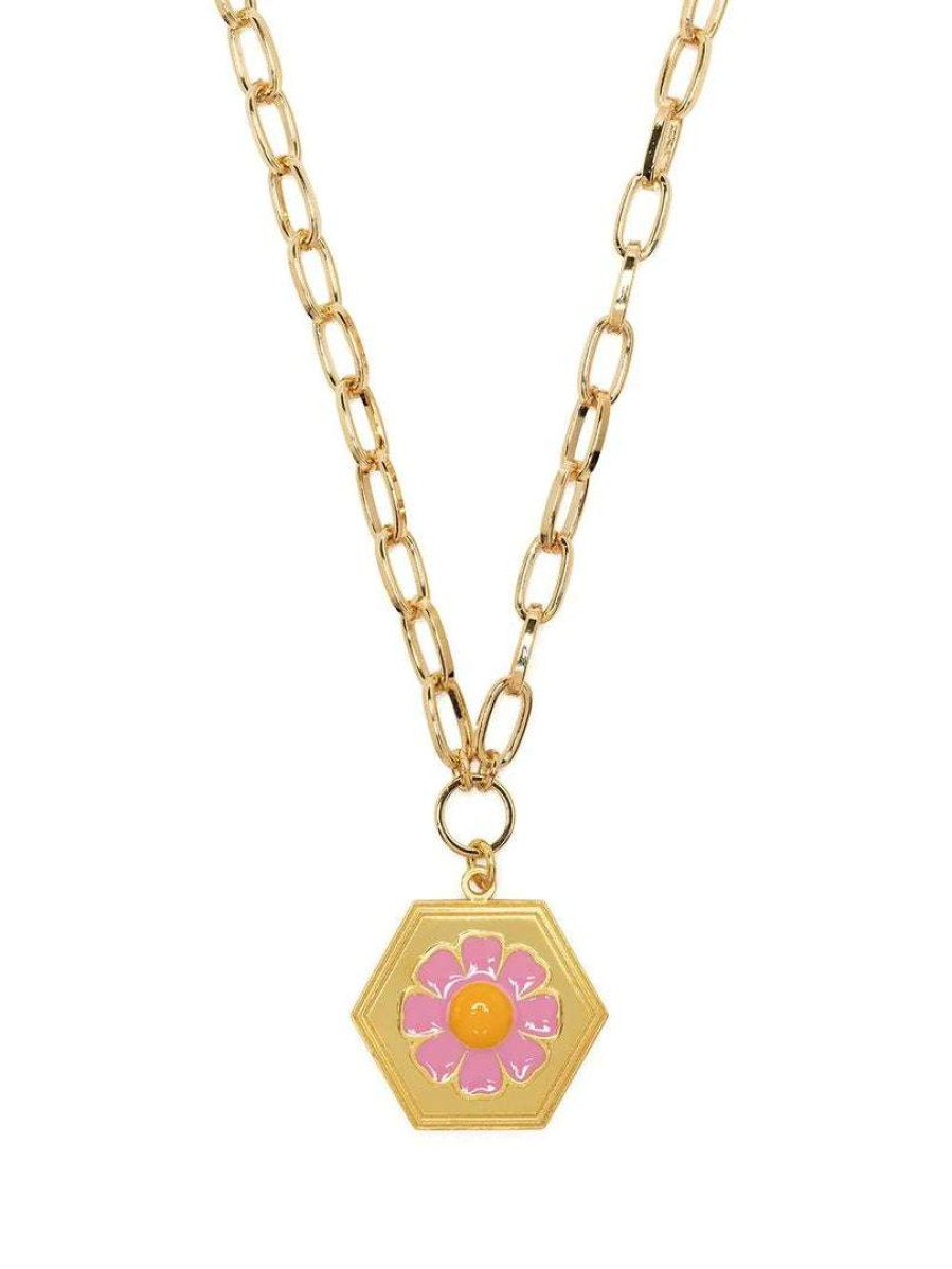 Accessories * | Wilhelmina Garcia 'Pink Daisy Chain Necklace' Accessories