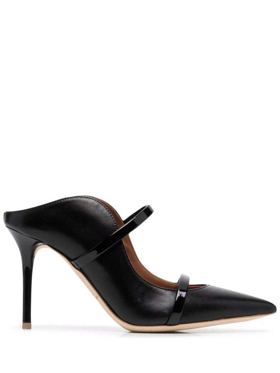 Shoes * | Malone Souliers Black 'Maureen 85' Stiletto Mules Shoes