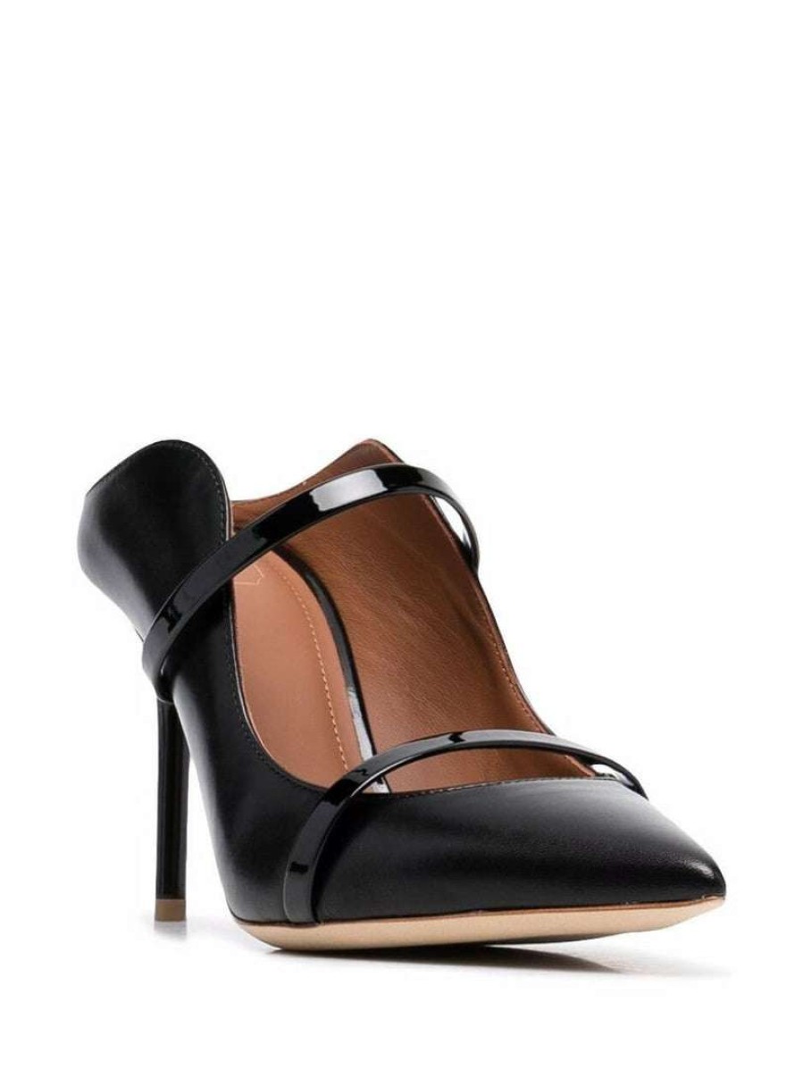 Shoes * | Malone Souliers Black 'Maureen 85' Stiletto Mules Shoes