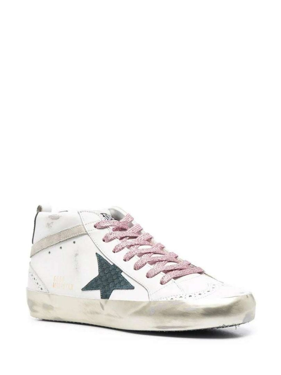 Shoes * | Golden Goose 'Mid Rise Pink Lace Sneakers' Shoes