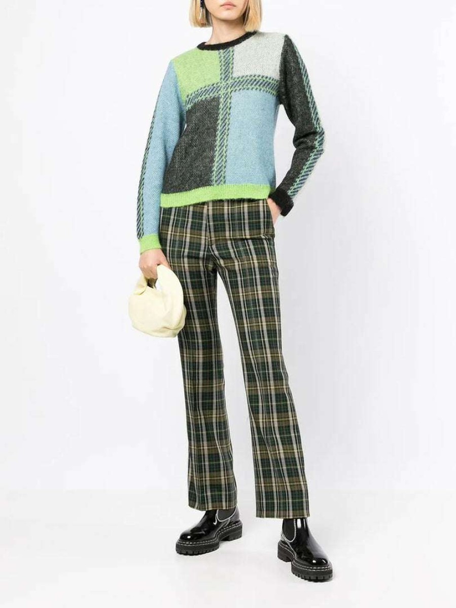 Clothing * | Stella Nova Clothing Green 'Rima Joe' Check Sweater