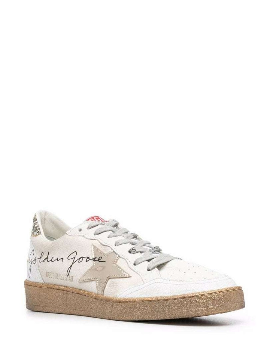 Shoes * | Golden Goose 'Ball Star' Metallic Sneakers Shoes