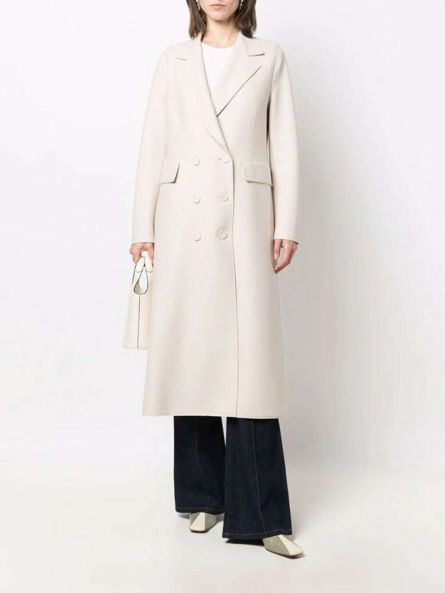 Clothing * | Harris Wharf London Clothing 'Double Breasted Tailored Midi Coat'