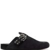 Shoes * | Isabel Marant Black 'Mirvin' Buckle Fastened Mules Shoes