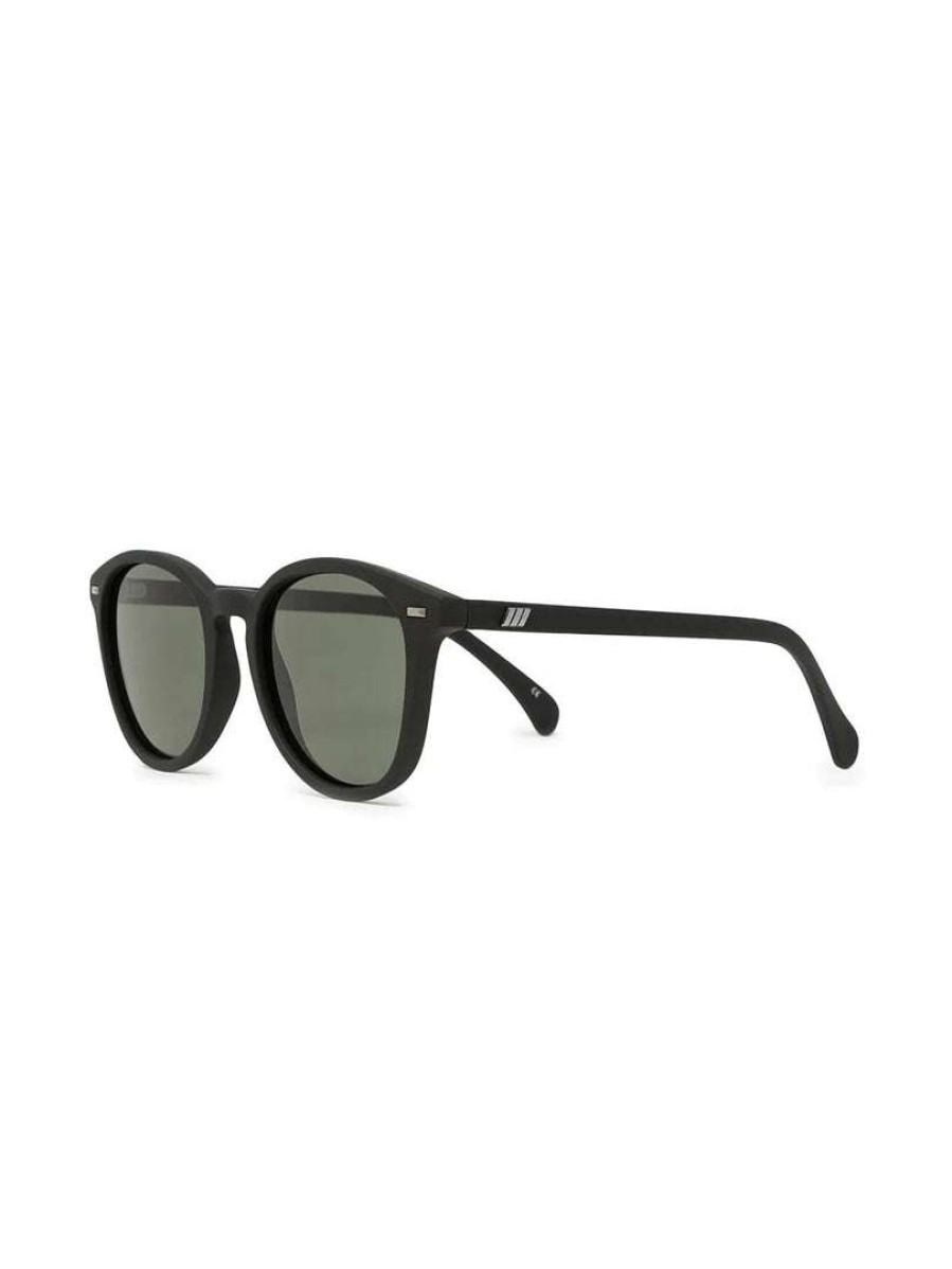 Accessories * | Le Specs Unisex 'Bandwagon' Black Rubber Sunglasses