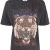 Clothing * | Anine Bing Faded Black 'Tiger Tee' Clothing