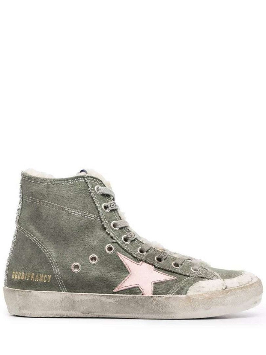 Shoes * | Golden Goose Military Green 'Francy' Penstar Sneakers