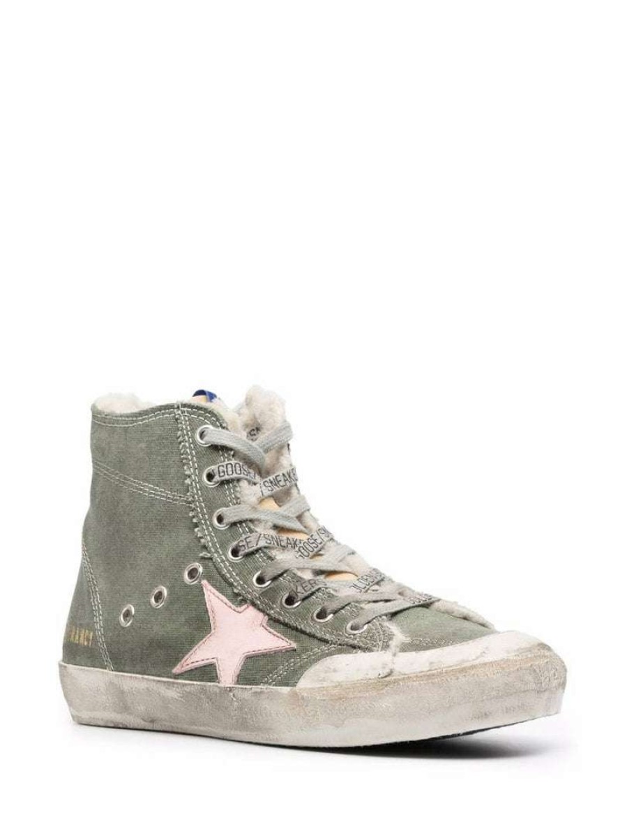 Shoes * | Golden Goose Military Green 'Francy' Penstar Sneakers