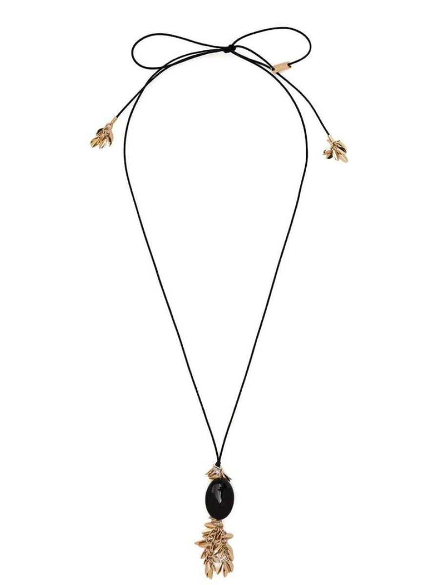 Accessories * | Isabel Marant Black 'Stones Necklace' Accessories