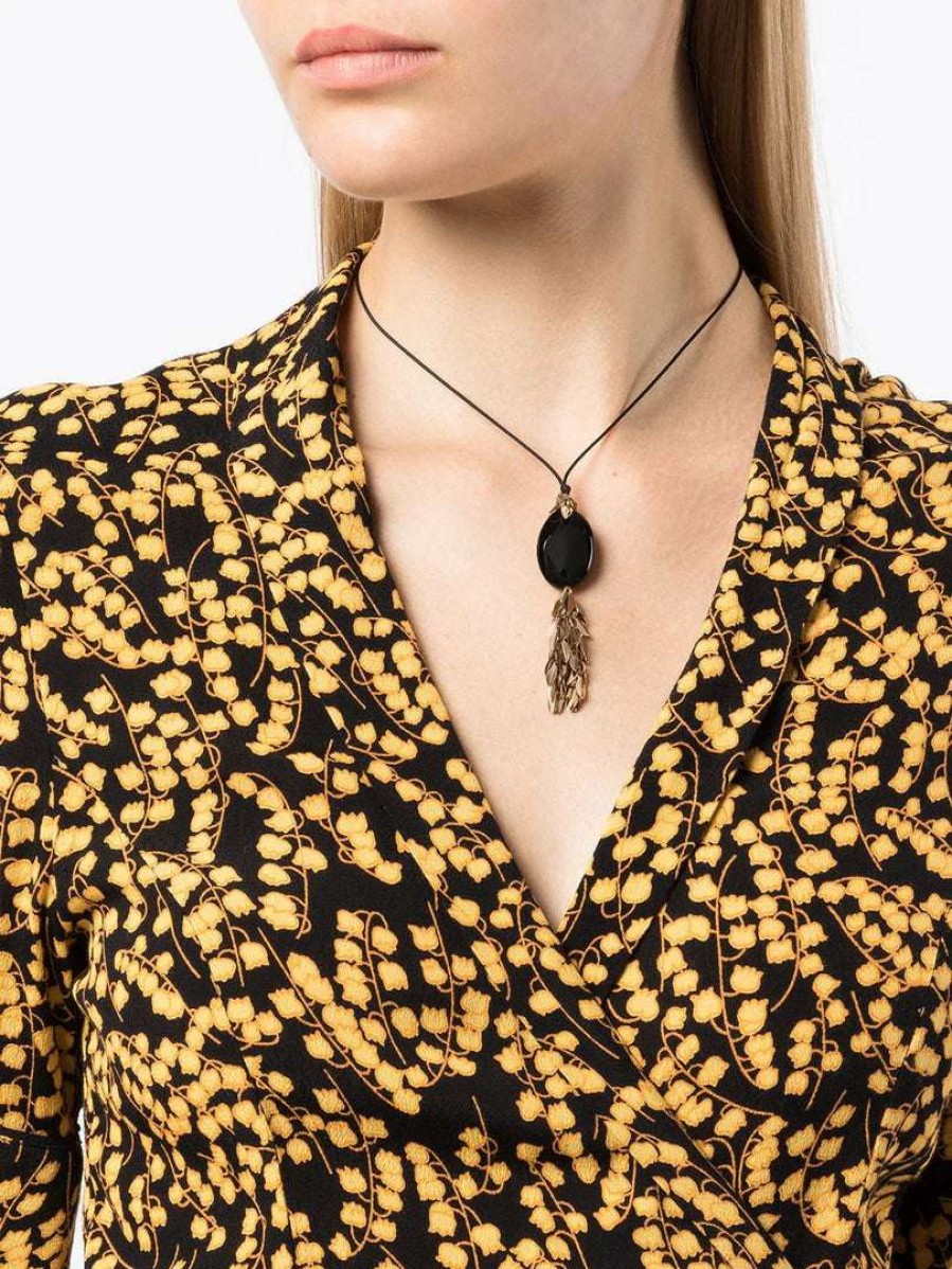 Accessories * | Isabel Marant Black 'Stones Necklace' Accessories