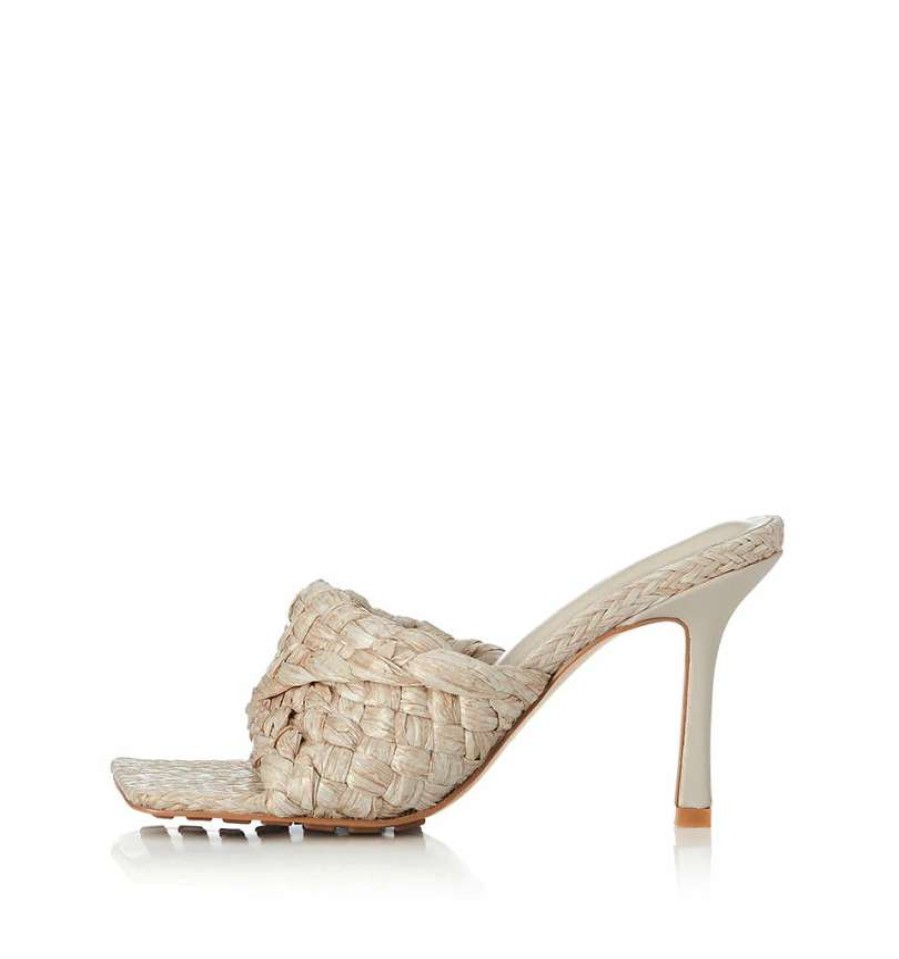 Shoes * | Alias Mae Beige 'Lennon' Woven Mules