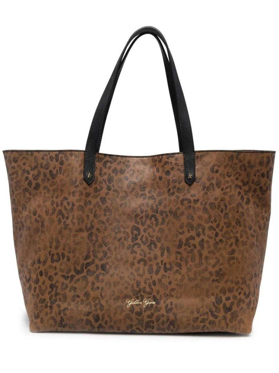 Bags * | Golden Goose Bags 'Pasadena' Leopard Tote Bag