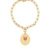 Accessories * | Wilhelmina Garcia Accessories 'Pink Tulip Charm Bracelet'