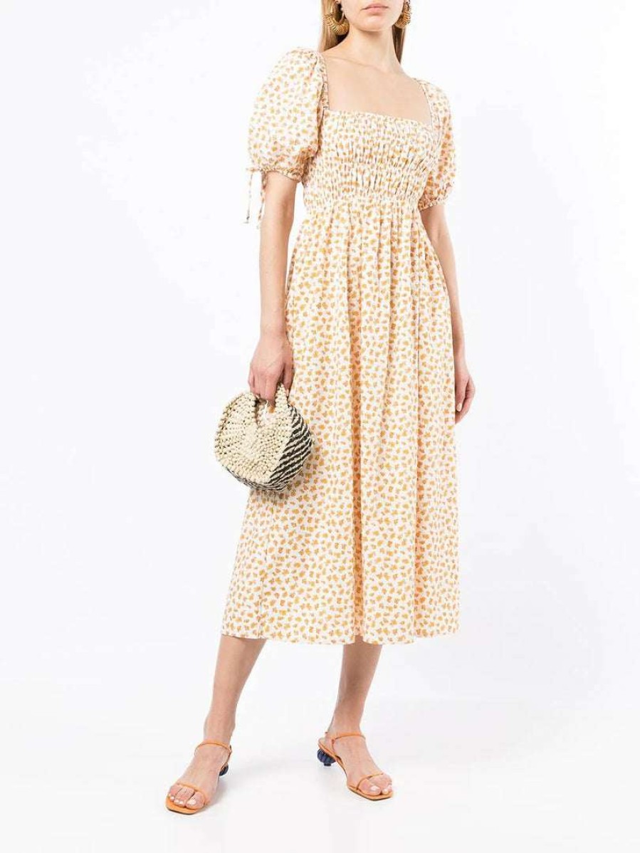 Clothing * | Faithfull The Brand Clothing 'Rory' Floral Motif Midi Dress